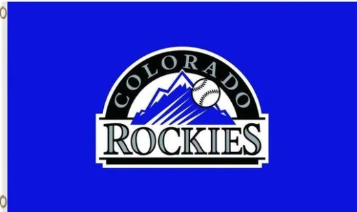 Colorado Rockies Baseball US Blue Flag 3X5Ft Banner USA Polyester with Brass Grommets