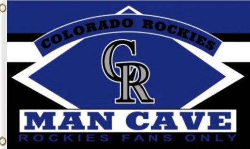 Colorado Rockies Man Cave Flag 3X5Ft Banner USA Polyester with Brass Grommets