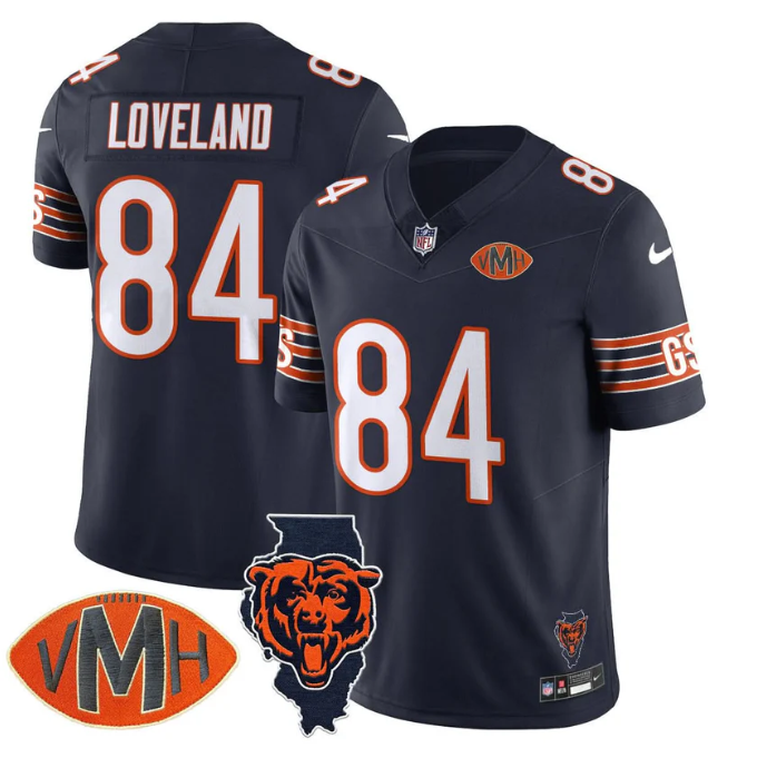 Colston Loveland Jersey #84 Honor Virginia Halas McCaskey Stitched Navy