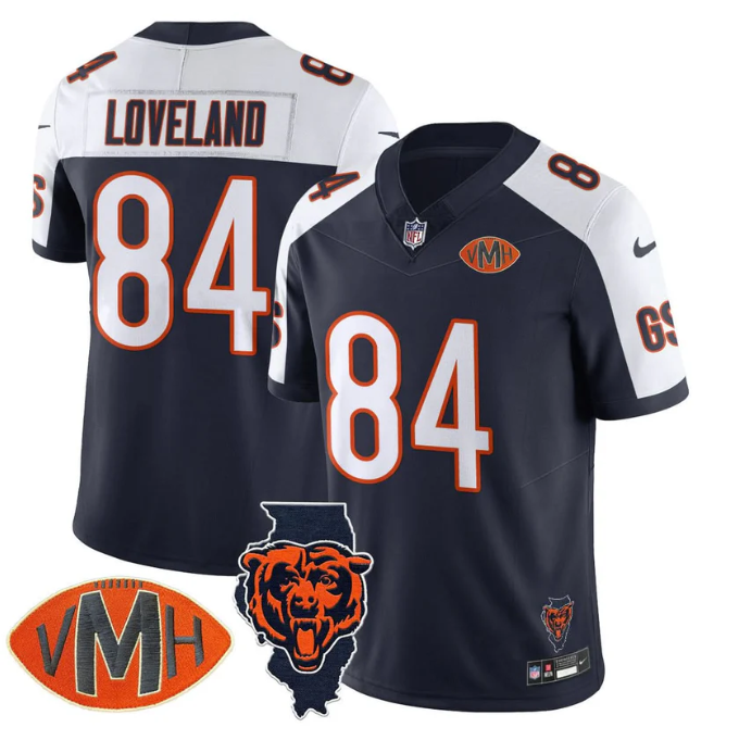 Colston Loveland Jersey #84 Honor Virginia Halas McCaskey Stitched Navy Alter