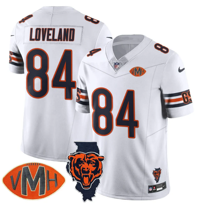 Colston Loveland Jersey #84 Honor Virginia Halas McCaskey Stitched White