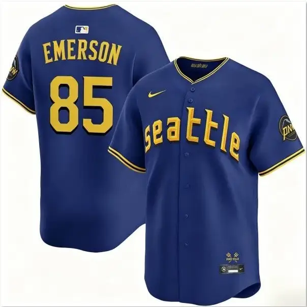 Colt Emerson Jersey #85 Mariners Vapor Premier Limited All Stitched