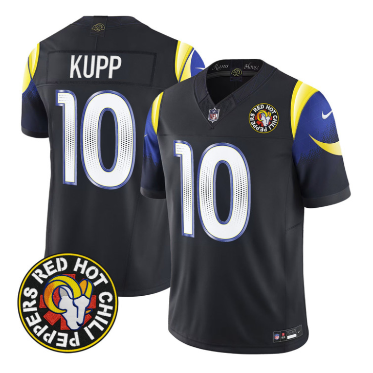 Cooper Kupp Jersey #10 Red Hot Chili Peppers Patch Vapor Limited Stitched