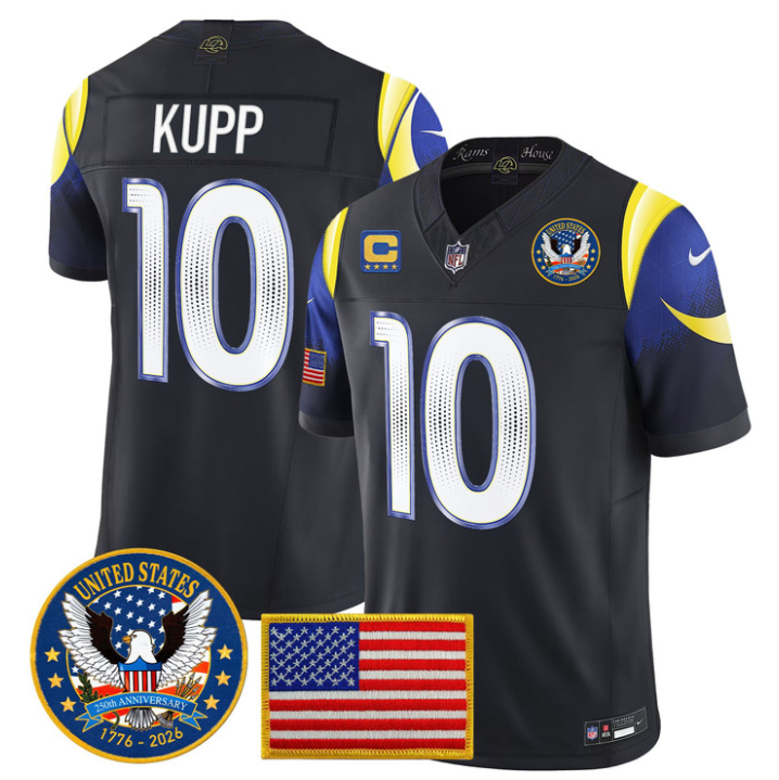 Cooper Kupp Jersey #10 United States 250th Patch Vapor Stitched
