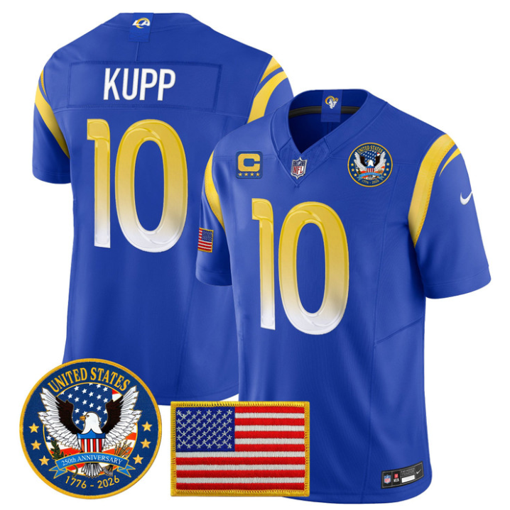 Cooper Kupp Jersey #10 United States 250th Patch Vapor Stitched