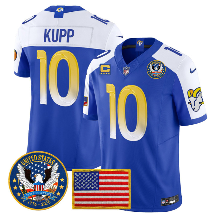 Cooper Kupp Jersey #10 United States 250th Patch Vapor Stitched