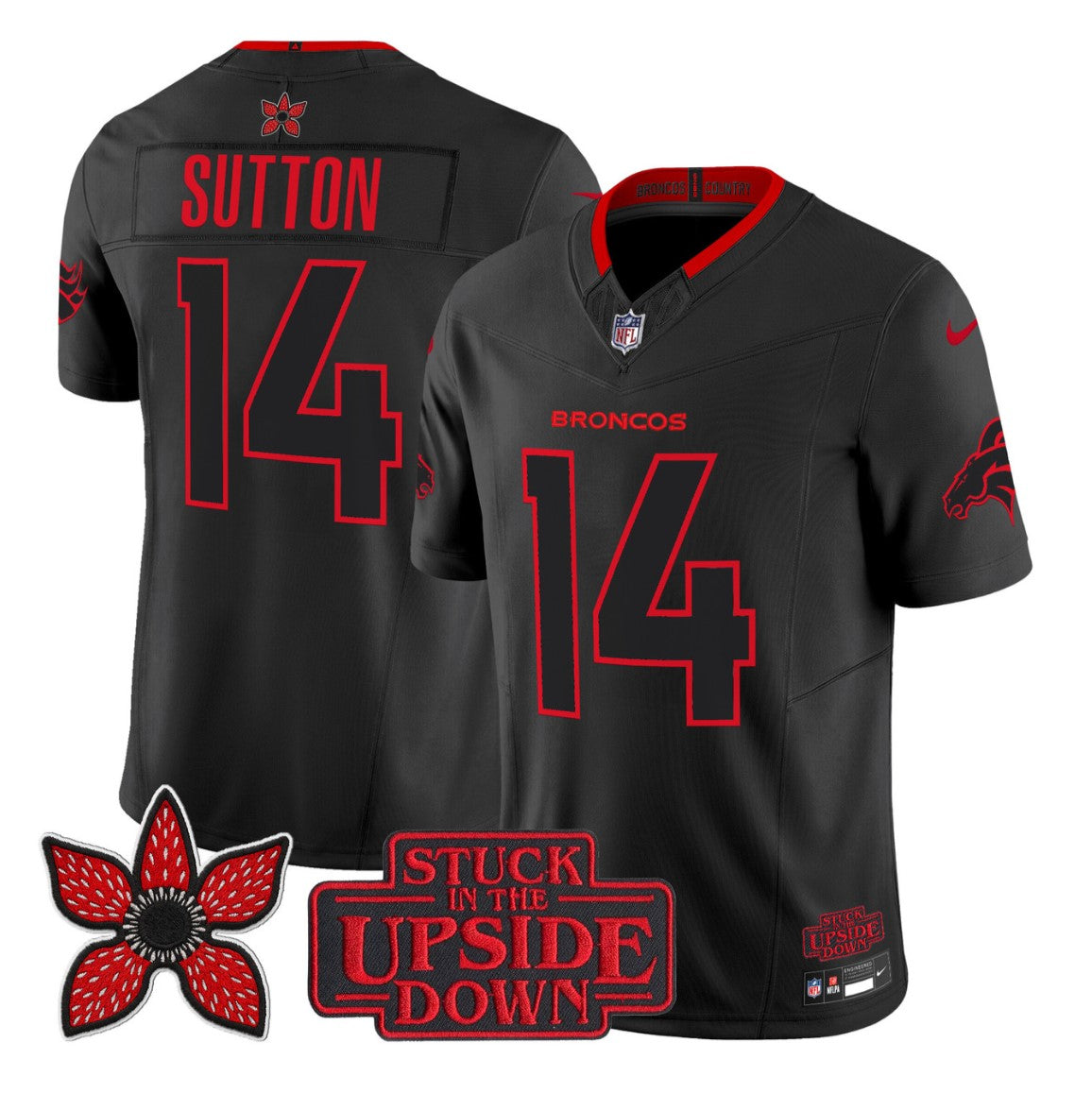 Courtland Sutton Jersey #14 Stranger Things Edition Vapor Limited All Stitched