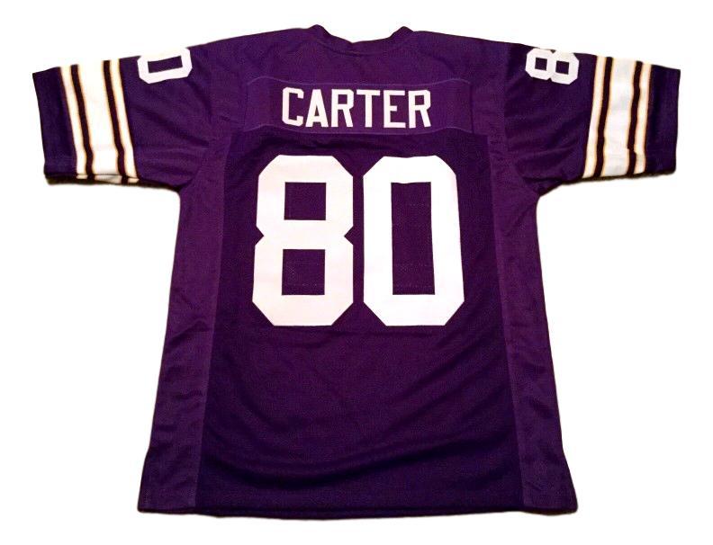 Cris Carter Jersey #80 Custom Unsigned Football Stitched Purple