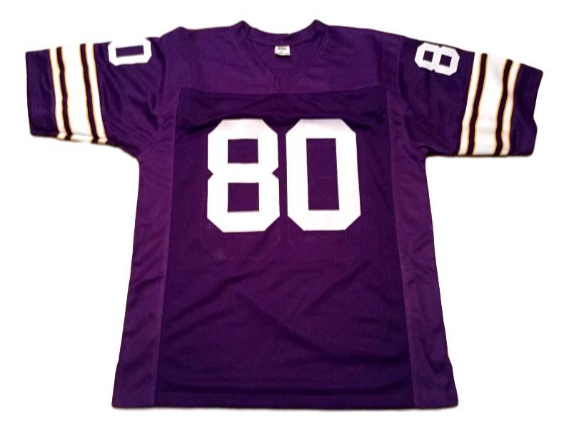 Cris Carter Jersey #80 Custom Unsigned Football Stitched Purple