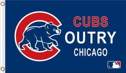 Cubs Outry Chicago US Flag 3X5Ft Banner USA Polyester with Brass Grommets