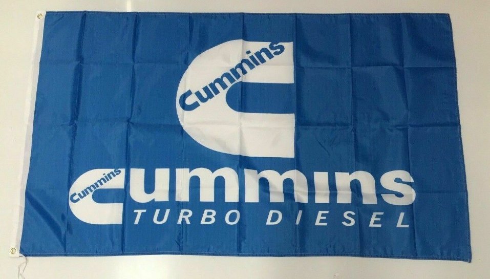 Cummins Style 4 Banner Flag Turbo Diesel Engine Car Truck Mechanic Man Cave 3x5ft