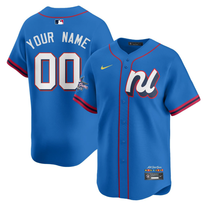 Custom American League 2025 Jersey Name, Number MLB All-Star Stitched Blue