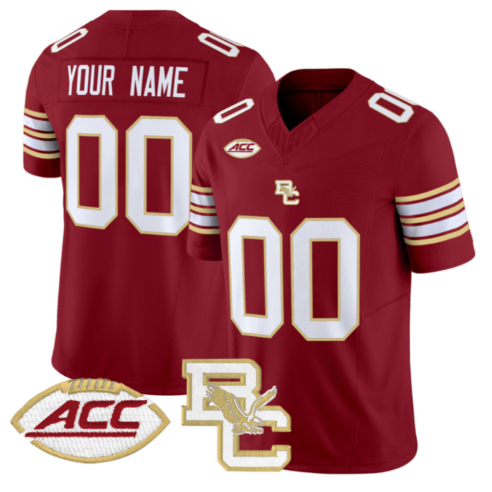 Custom Boston College Eagles Jersey 2025 Vapor Limited Stitched Maroon