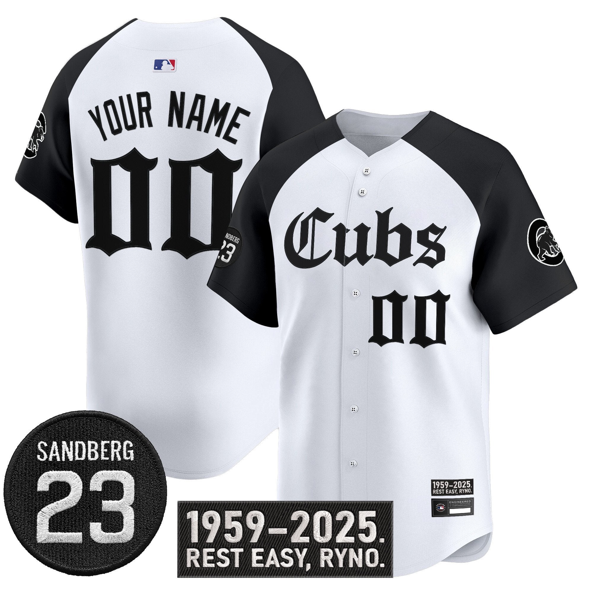 Custom Chicago Cubs Jersey Ryne Sandberg Tribute Limited Stitched Alternate