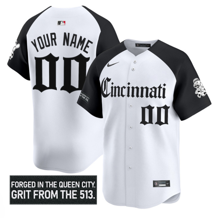 Custom Cincinnati Reds Jersey Gothic Queen City Edition Stitched Alternate