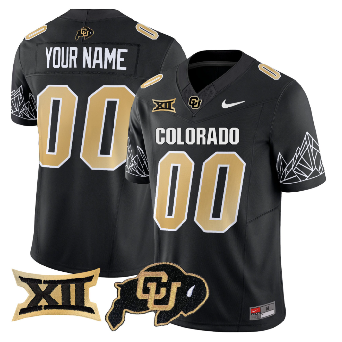 Custom Colorado Buffaloes Jersey Name, Number 2025 Limited V2 Stitched Black