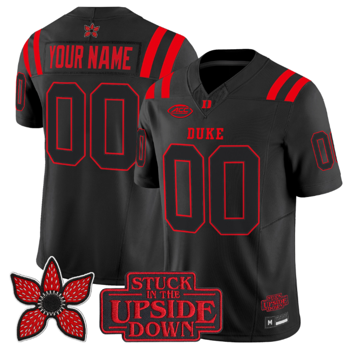 Custom Duke Blue Devils Jersey Name, Number Stranger Things Edition Stitched