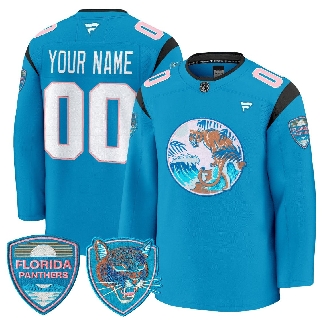 Custom Florida Panthers Jersey Name, Number SoFlo Night Edition Premium Stitched