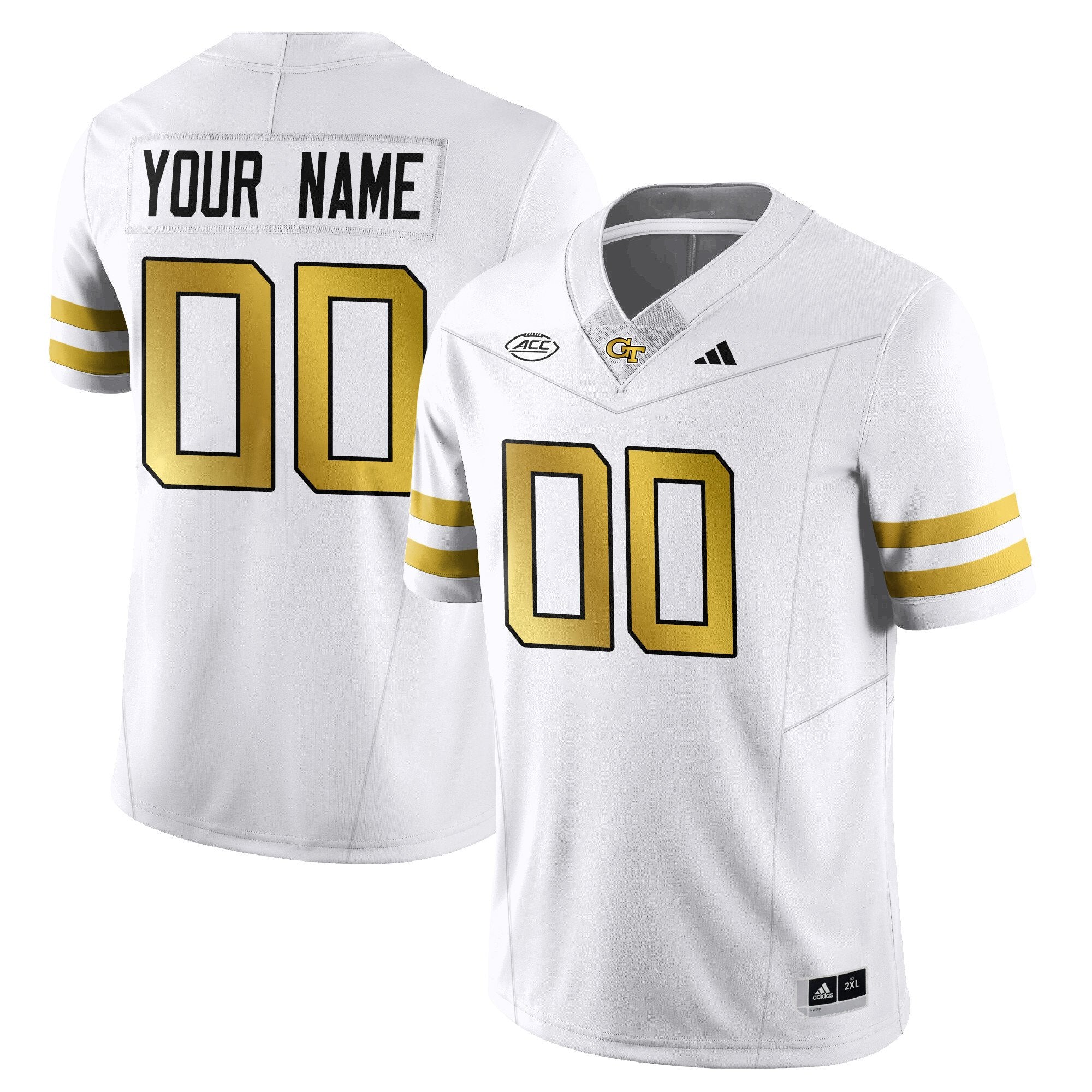 Custom Georgia Tech Jersey Football 2025 Vapor Limited Stitched White