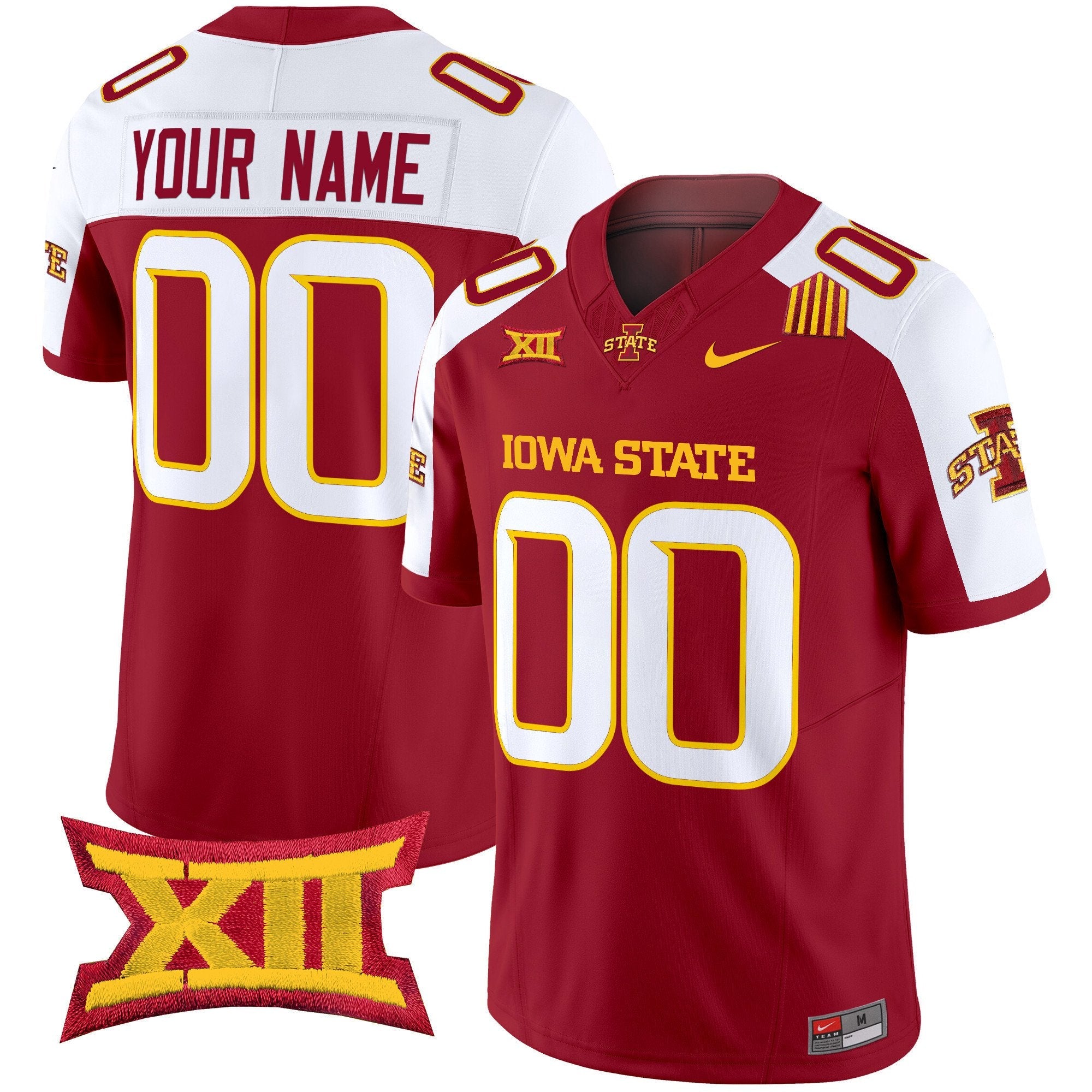 Custom Iowa State Cyclones Jersey Name, Number 2025 Stitched Cardinal Alternate