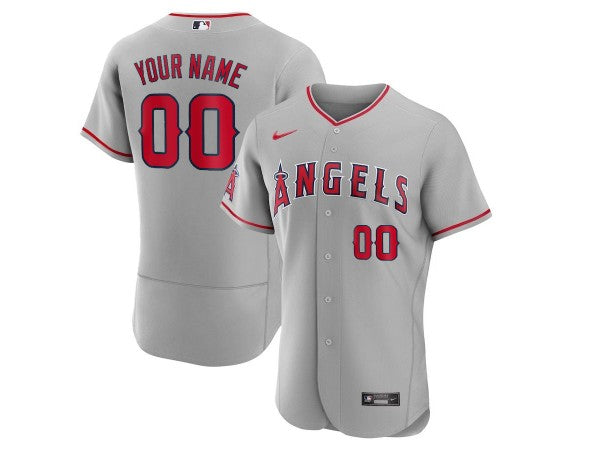 Custom Los Angeles Angels Flex Base Jersey - Gray