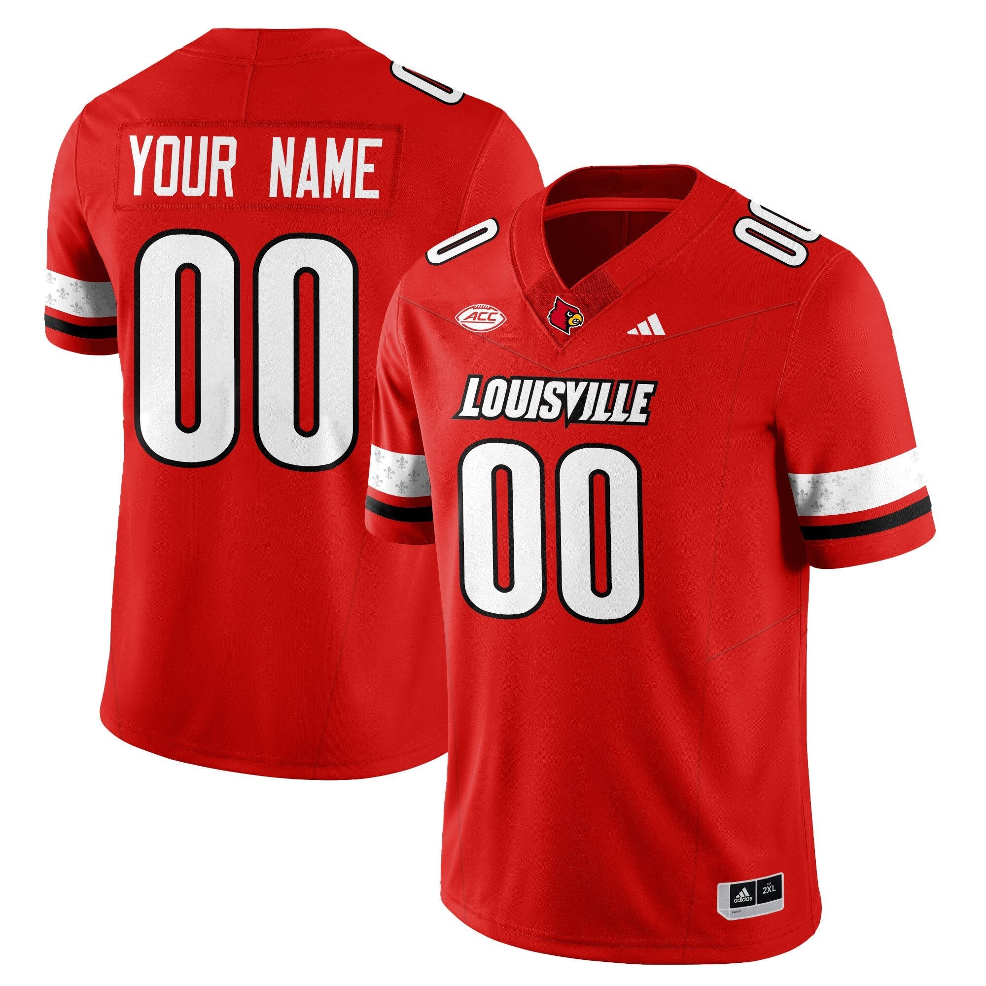 Custom Louisville Jersey Name, Number Football 2025 Vapor Limited Stitched Red