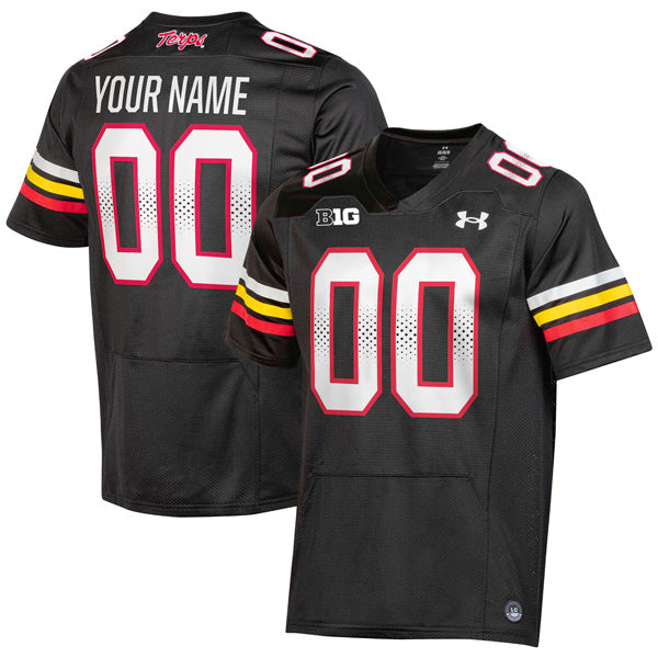 Custom Maryland Terrapins Jersey Name and Number College Football Black Alternate – All Stitched