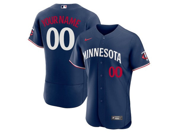 Custom Minnesota Twins Flex Base Jersey - Navy