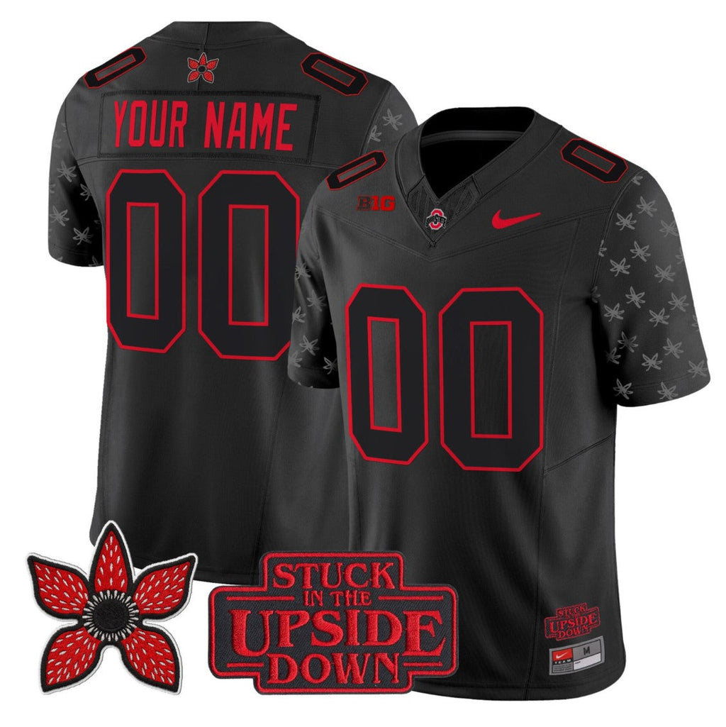 Custom Ohio State Buckeyes Jersey Stranger Things Edition Vapor Limited Stitched