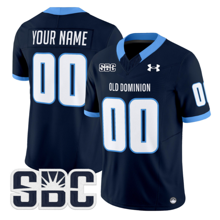 Custom Old Dominion Monarchs Jersey Name, Number 2025 Vapor Stitched Navy