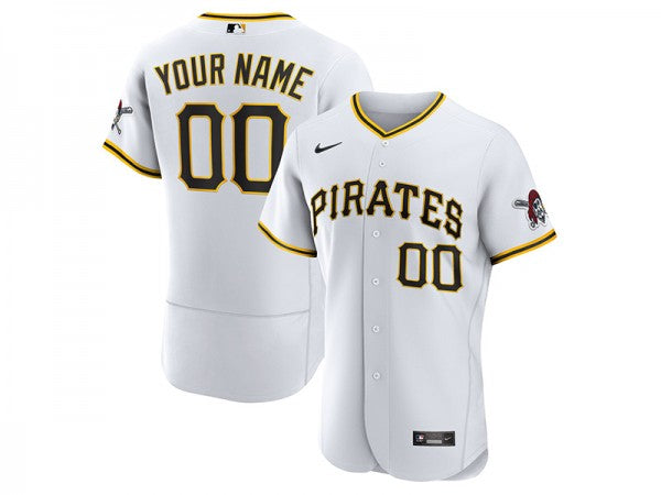 Custom Pittsburgh Pirates Flex Base Jersey White