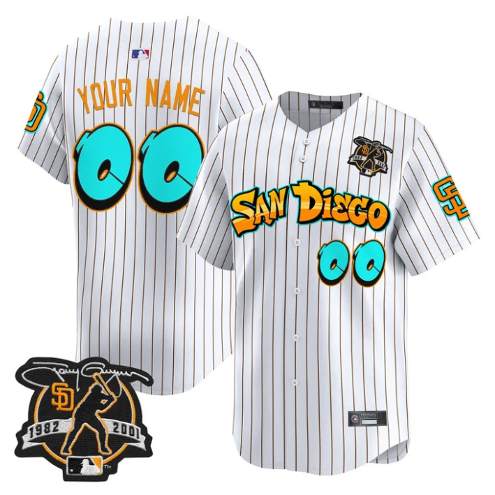 Custom San Diego Padres Jersey Graffiti Barrio Edition Limited Stitched Stripes