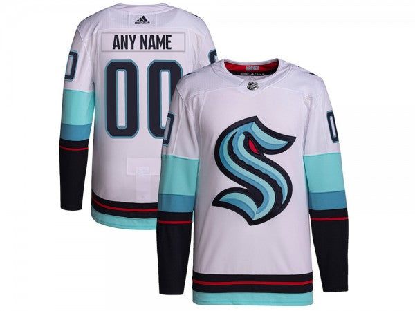 Custom Seattle Kraken Away Jersey - White