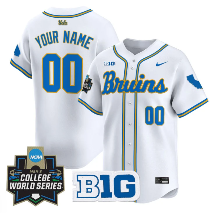 Custom UCLA Bruins Jersey Name, Number 2025 World Series Stitched White