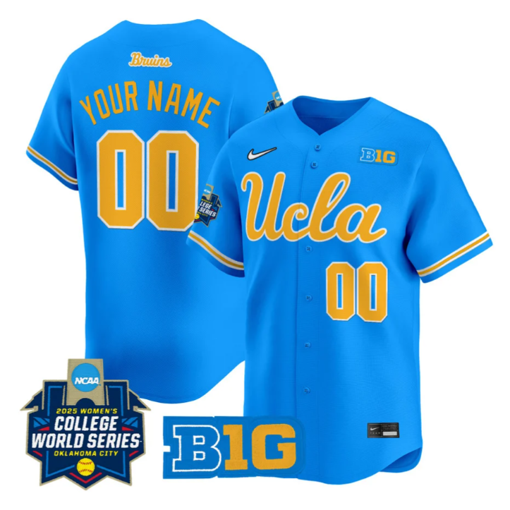 Custom UCLA Bruins Jersey Softball 2025 World Series Stitched Blue