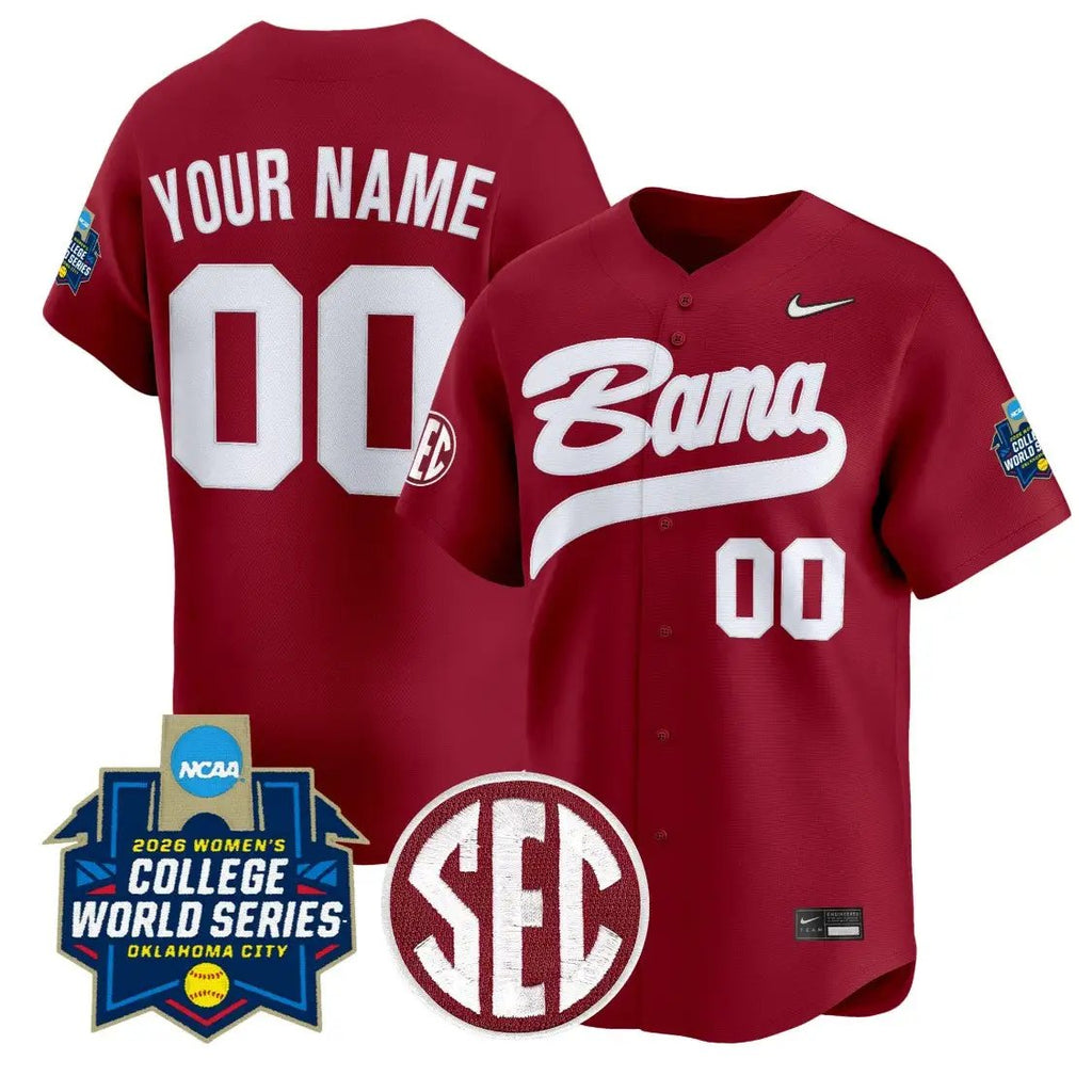 Custom Alabama Jersey Name, Number Softball 2026 World Series Stitched