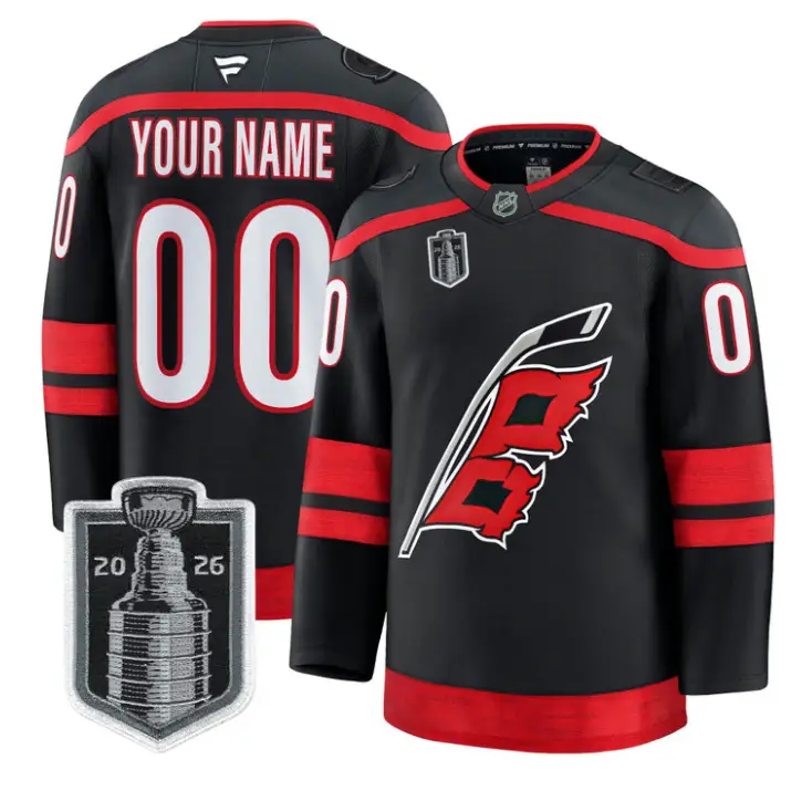 Custom Carolina Hurricanes Jersey 2026 Stanley Cup Patch Premium Stitched