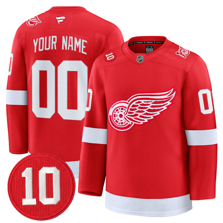 Custom Detroit Red Wings Jersey Name, Number #10 Alex Delvecchio Honoring Stitched