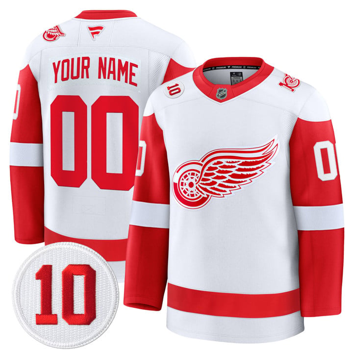 Custom Detroit Red Wings Jersey Name, Number #10 Alex Delvecchio Honoring Stitched