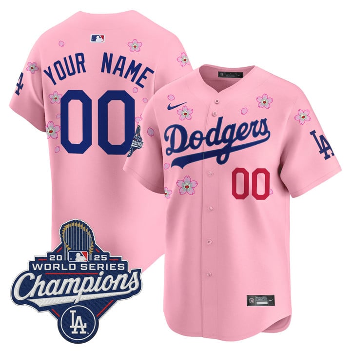 Custom Dodgers Jersey 2025 World Series Champions Tokyo Series Stitched