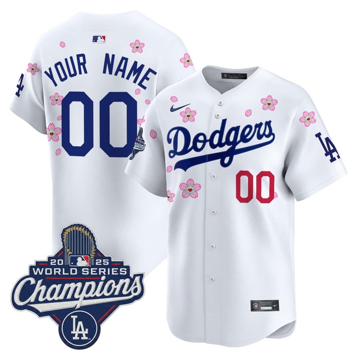 Custom Dodgers Jersey 2025 World Series Champions Tokyo Series Stitched