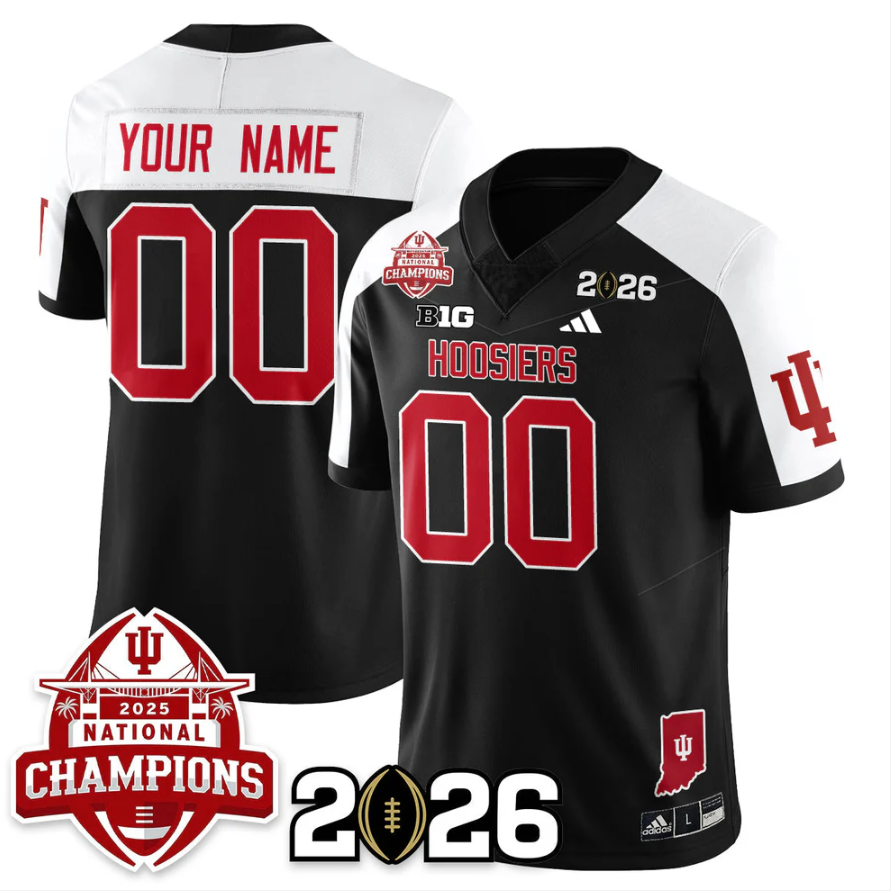 Custom Indiana Hoosiers Jersey 2025 National Champions V2 Stitched