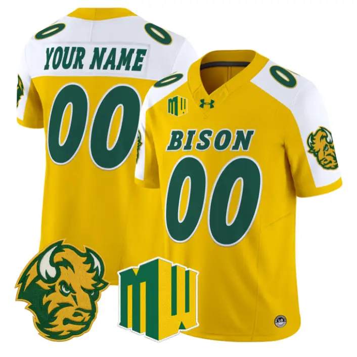 Custom North Dakota State Bison Jersey 2026 Vapor Limited Stitched
