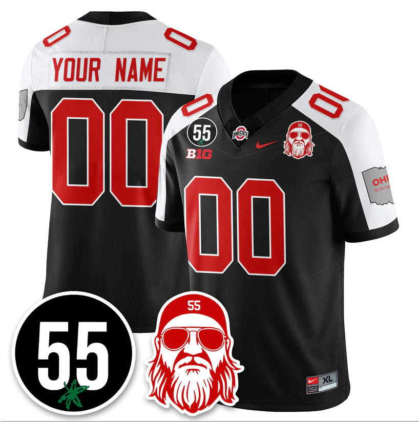 Custom Ohio State Buckeyes Jersey Nick Mangold Patch Limited Stitched
