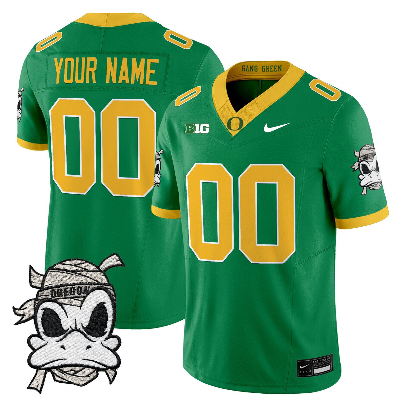 Custom Oregon Ducks 2025 Jersey Mummy Duck Vapor Limited Stitched