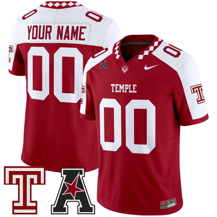 Custom Temple Owls Jersey Name, Number 2025 Vapor Limited Stitched