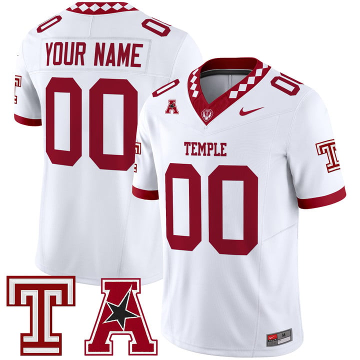 Custom Temple Owls Jersey Name, Number 2025 Vapor Limited Stitched