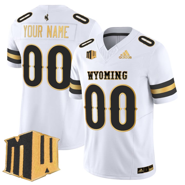 Custom Wyoming Cowboys Jersey 2025 Gold Vapor Limited Stitched