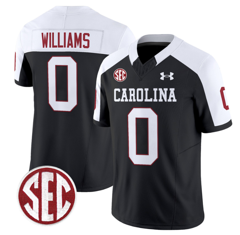 Debo Williams Jersey #0 South Carolina Gamecocks Football 1980 Throwback Vapor Limited SEC Patch Black ALternate