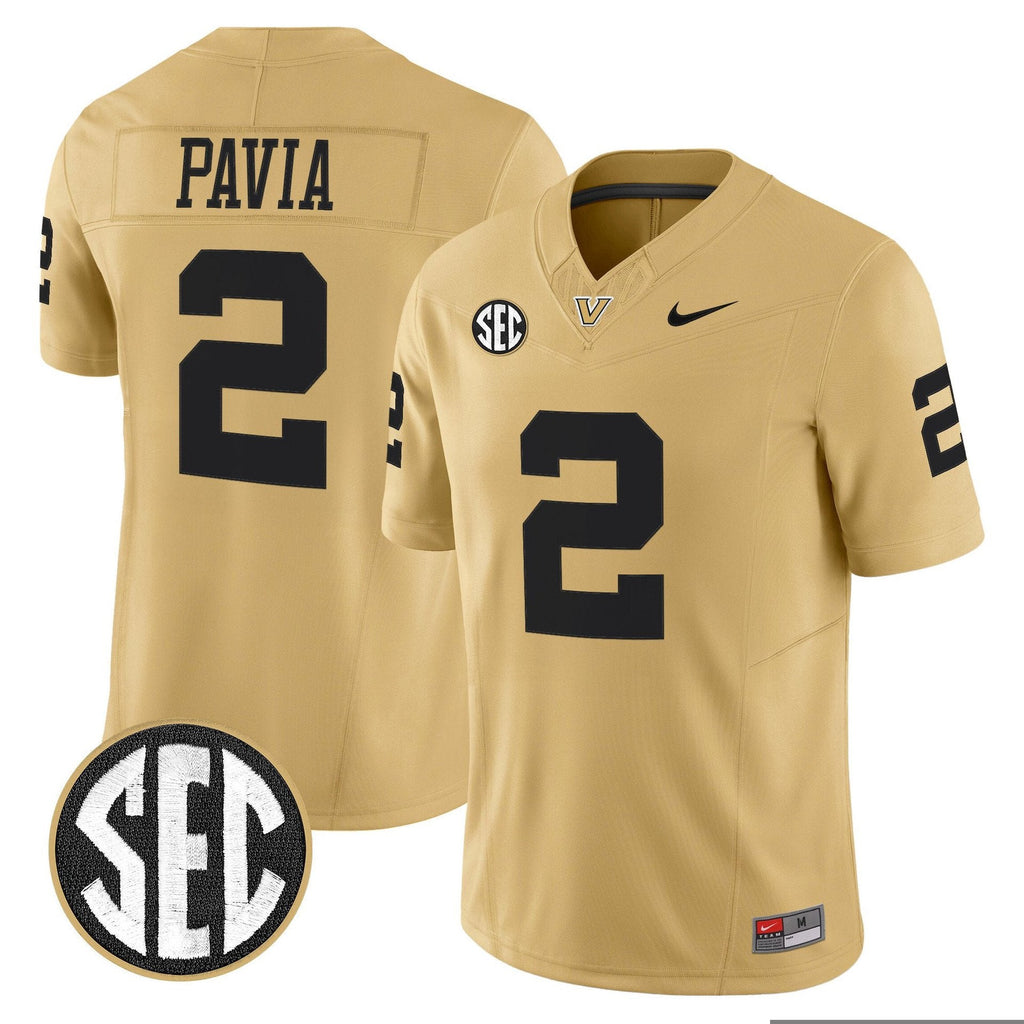 Diego Pavia Jersey #2 Vanderbilt Commodores 2025 Limited Stitched White